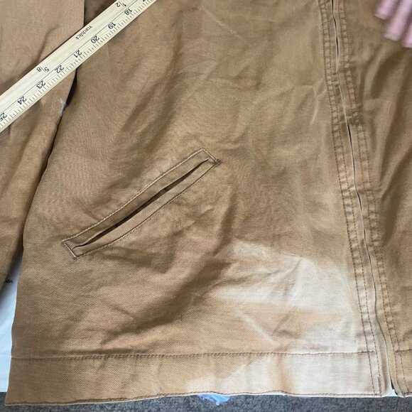 Vintage Dunbrooke Canvas Jacket Mens XL Tan Corduroy Collar Quilted Lined Utilit - Picture 4 of 13